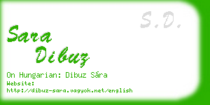 sara dibuz business card