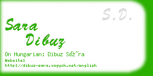 sara dibuz business card